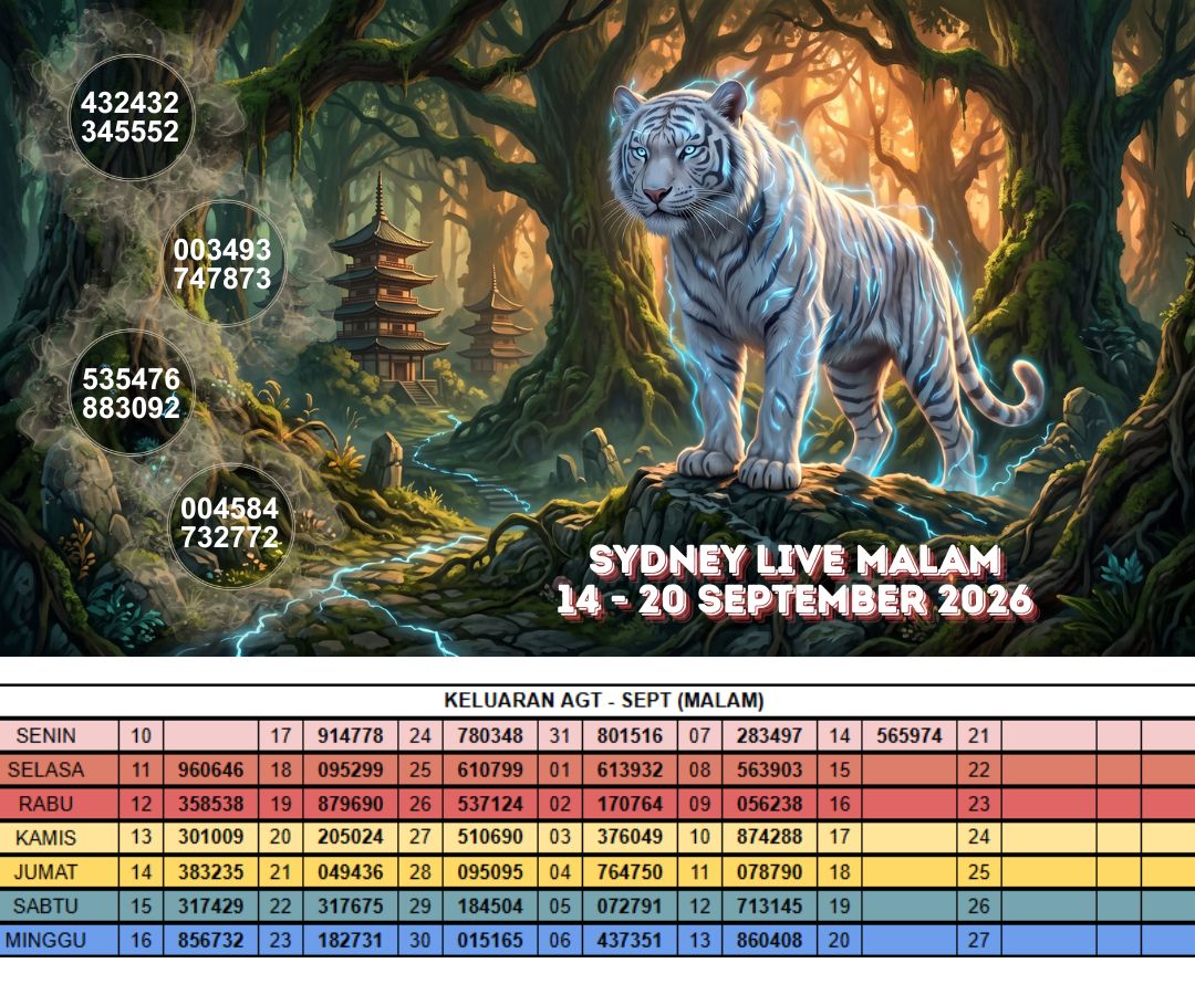SYDNEY LIVE MALAM 14 - 20 SEPTEMBER 2026